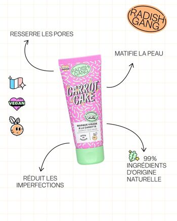 CARROT CAKE - Masque à la carotte visage - 75 ml
