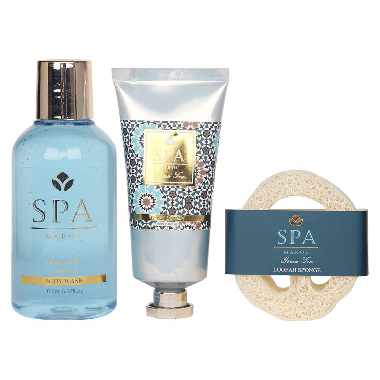 Coffret cadeau coffret de bain au délicat parfum d'aloe vera et menthe poivrée - 3pcs