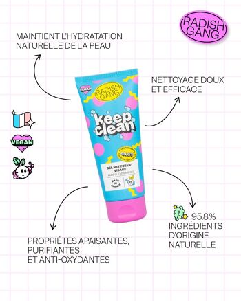 KEEP CLEAN - Gel nettoyant visage - 100 ml PRE-COMMANDE