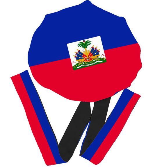 Bonnet  en Satin Drapeau Haitien